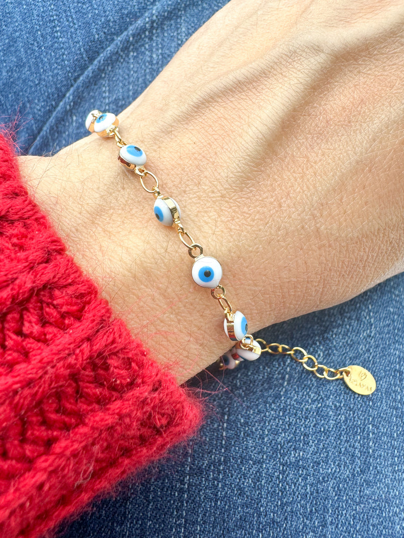 Brazalete Ojitos Blancos Protección