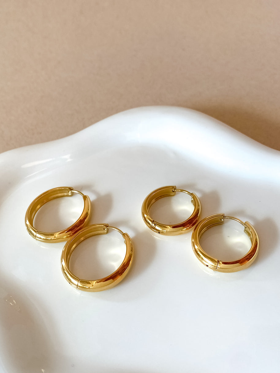 Golden Steel Big & Medium Hoops
