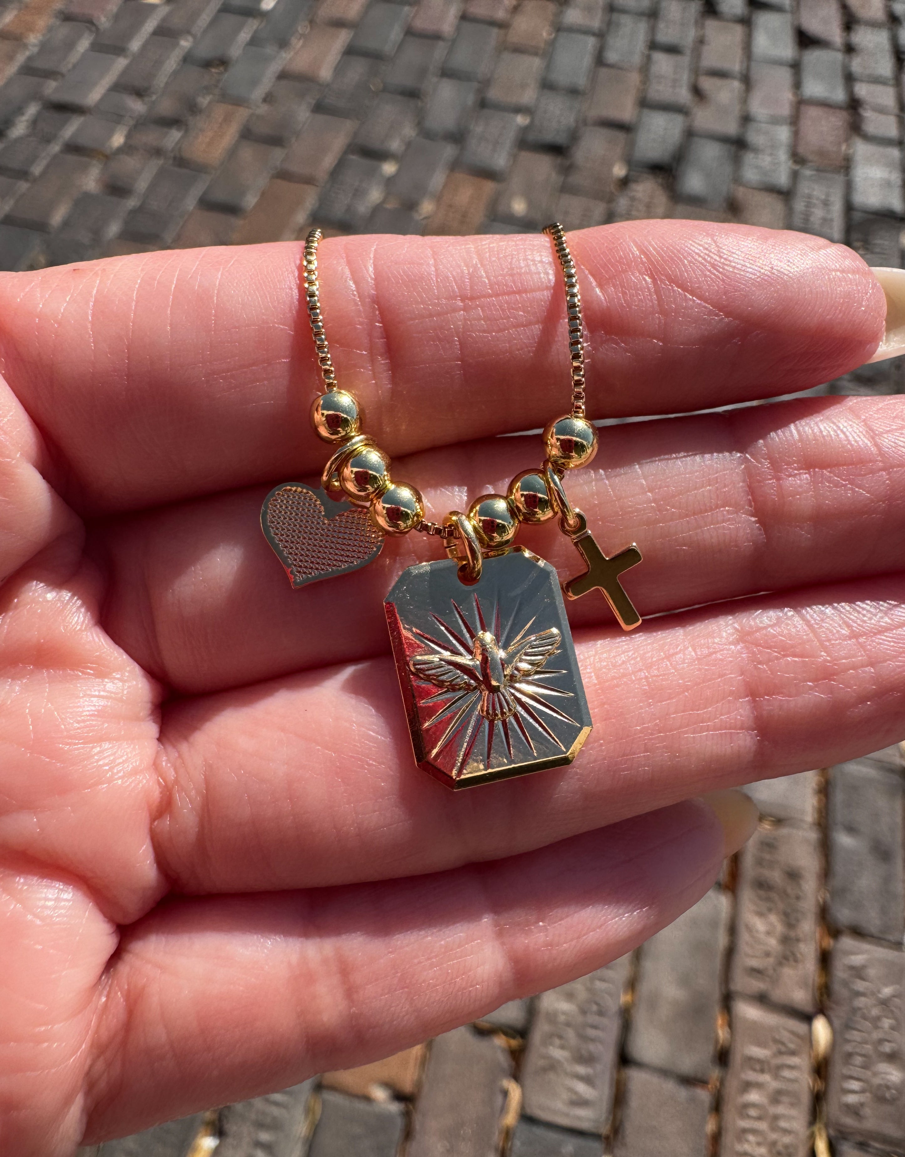 Holy Spirit Golden Necklace