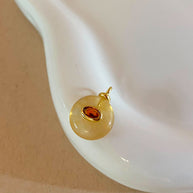 6 Differents Natural Stones Oval and Circular Shape Charms