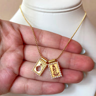Little Scapular Heart of Jesus and Chinita Virgin Necklace