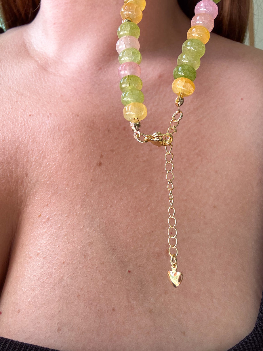 Multicolor Turmaline Beads Necklace