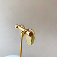 Golden Steel Drop Big Shape Earrings