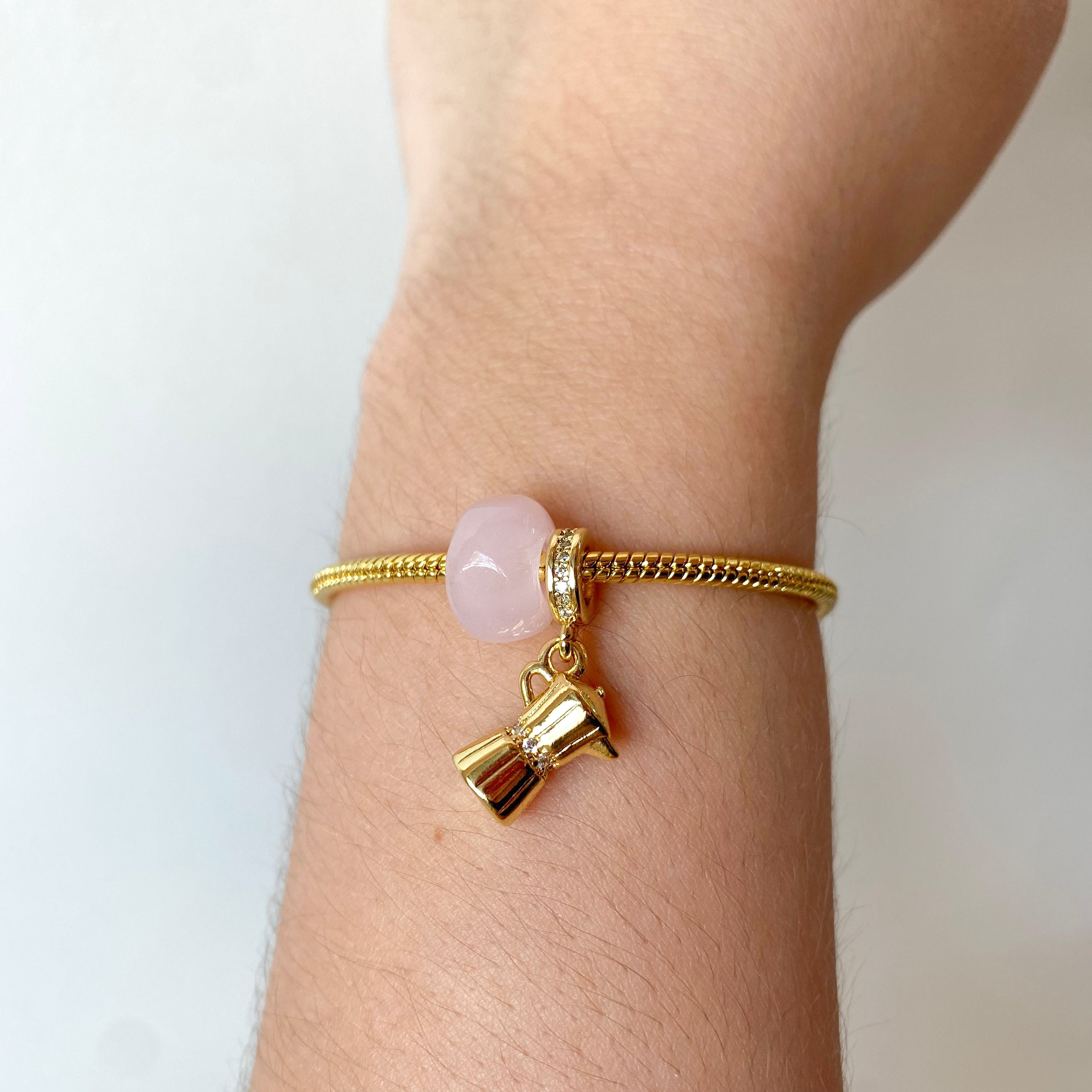 Greca Cup and Pink Turkish Bracelet