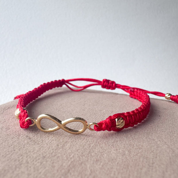 Pulsera Roja Infinito 18K