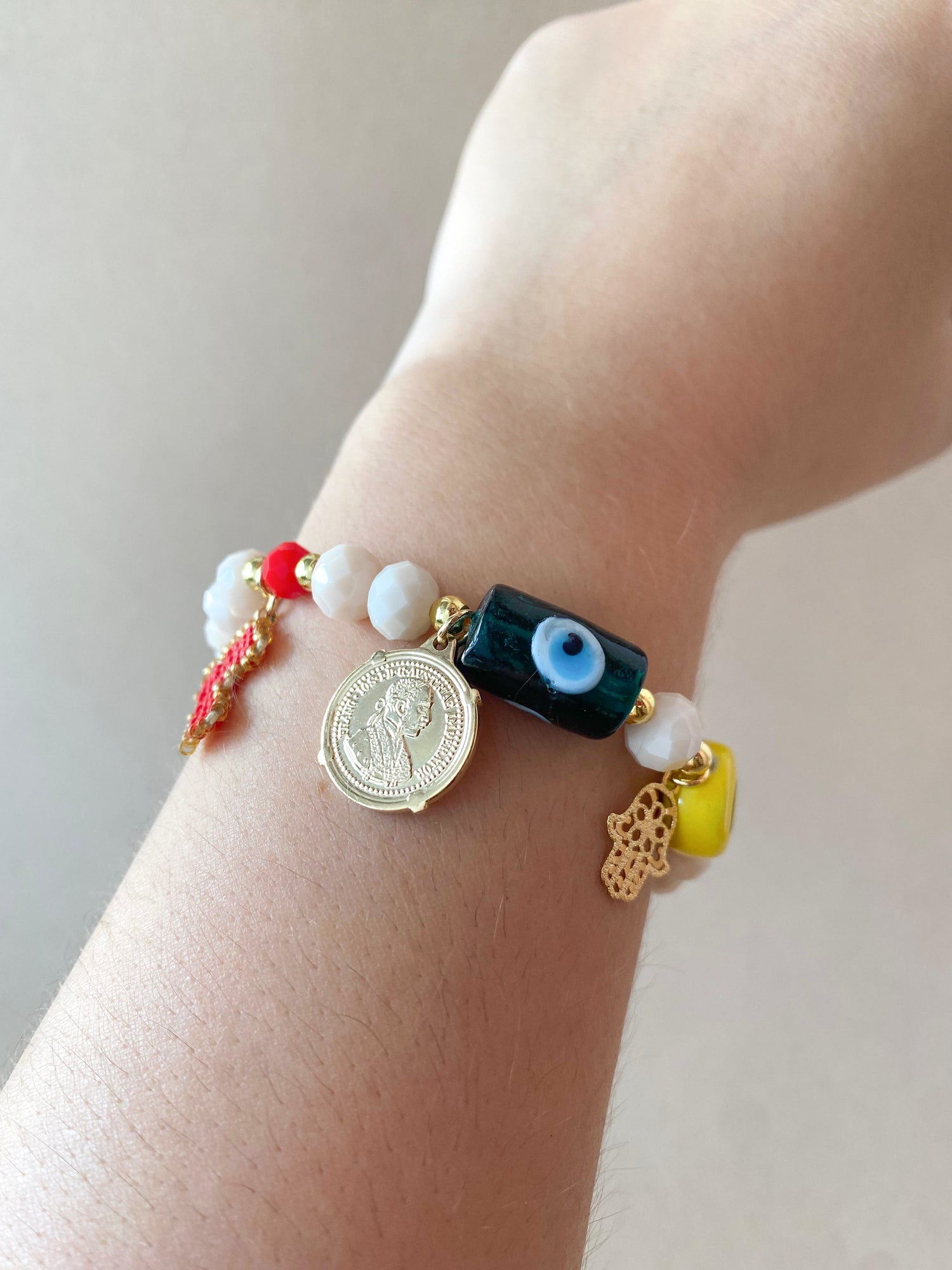 Lucky Charms Style Elastic Bracelet
