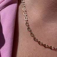 Golden Hearts Pattern Necklace