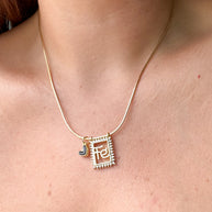 Faith and Black Heart Adjustable Necklace