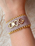 Load image into Gallery viewer, Pulsera Ajustable DIOS Gris
