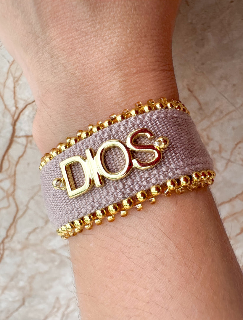 Pulsera Ajustable DIOS Gris