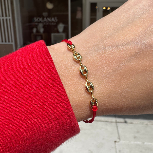 Pulsera Roja Grano de Cafe 