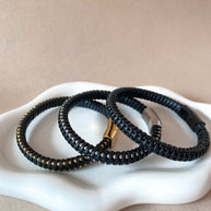 3 Different Styles of Men Leather Bracelets