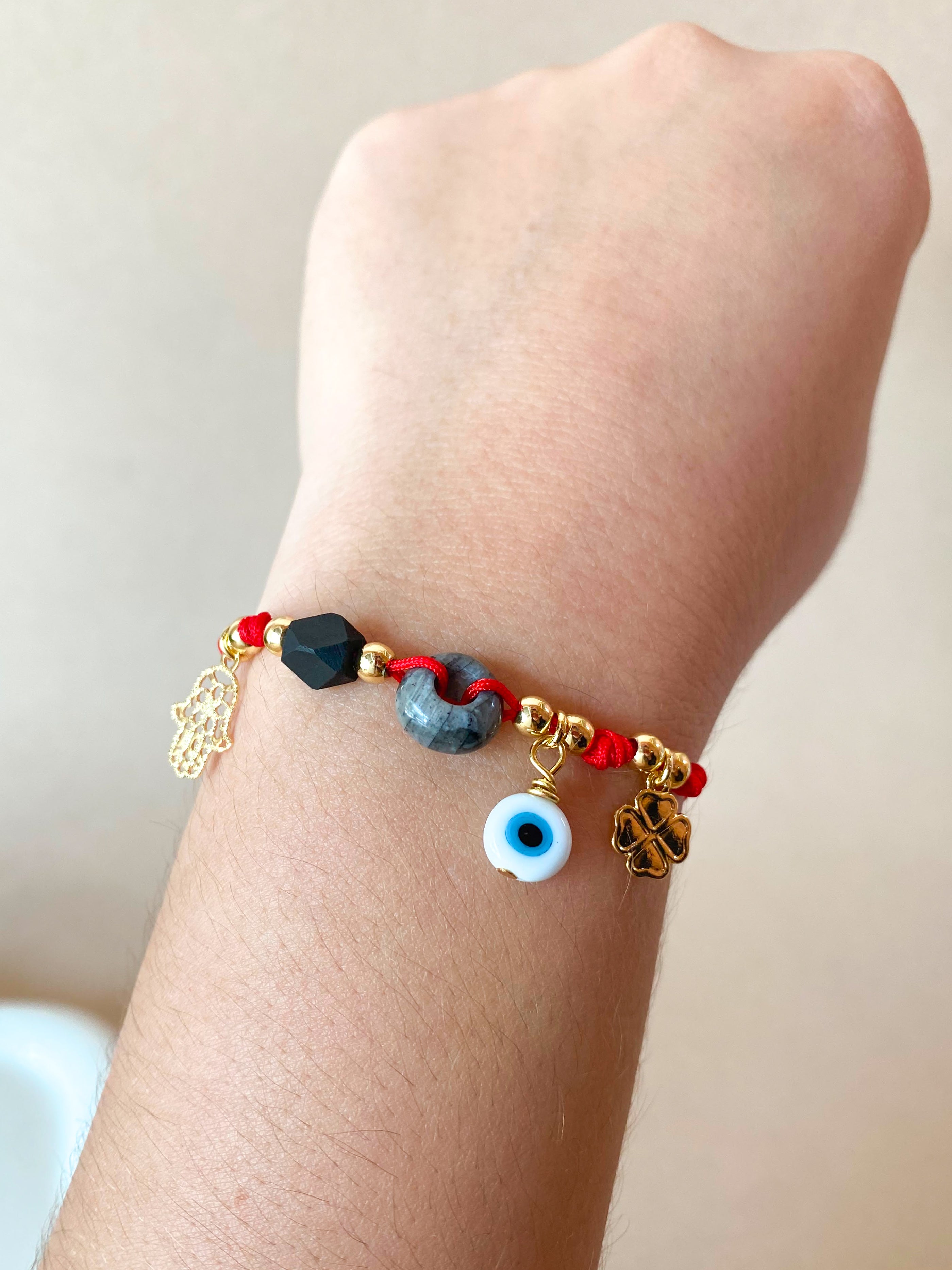 Red Thread Protection Multi Charms Adustable Bracelets