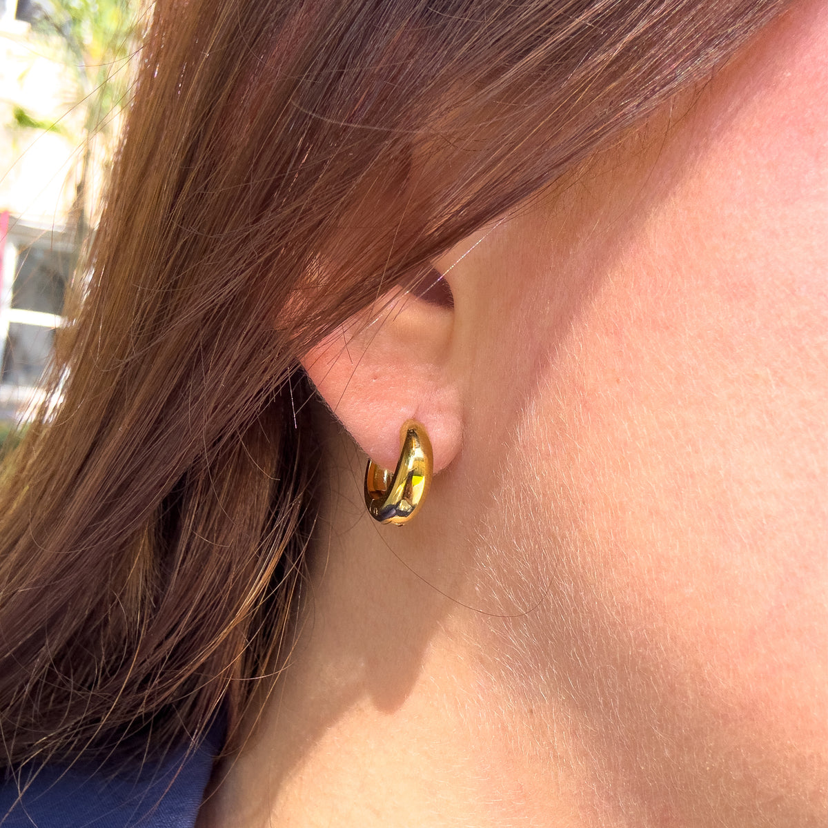Golden Steel Classic Oval Hoops