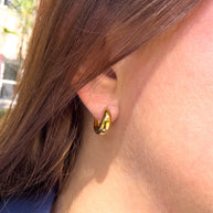 Golden Steel Classic Oval Hoops