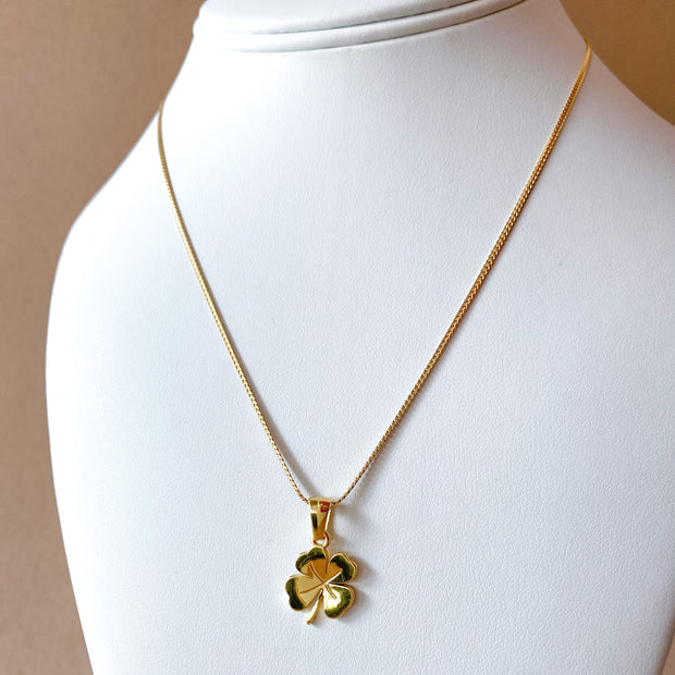 Golden Clover Steel Necklace