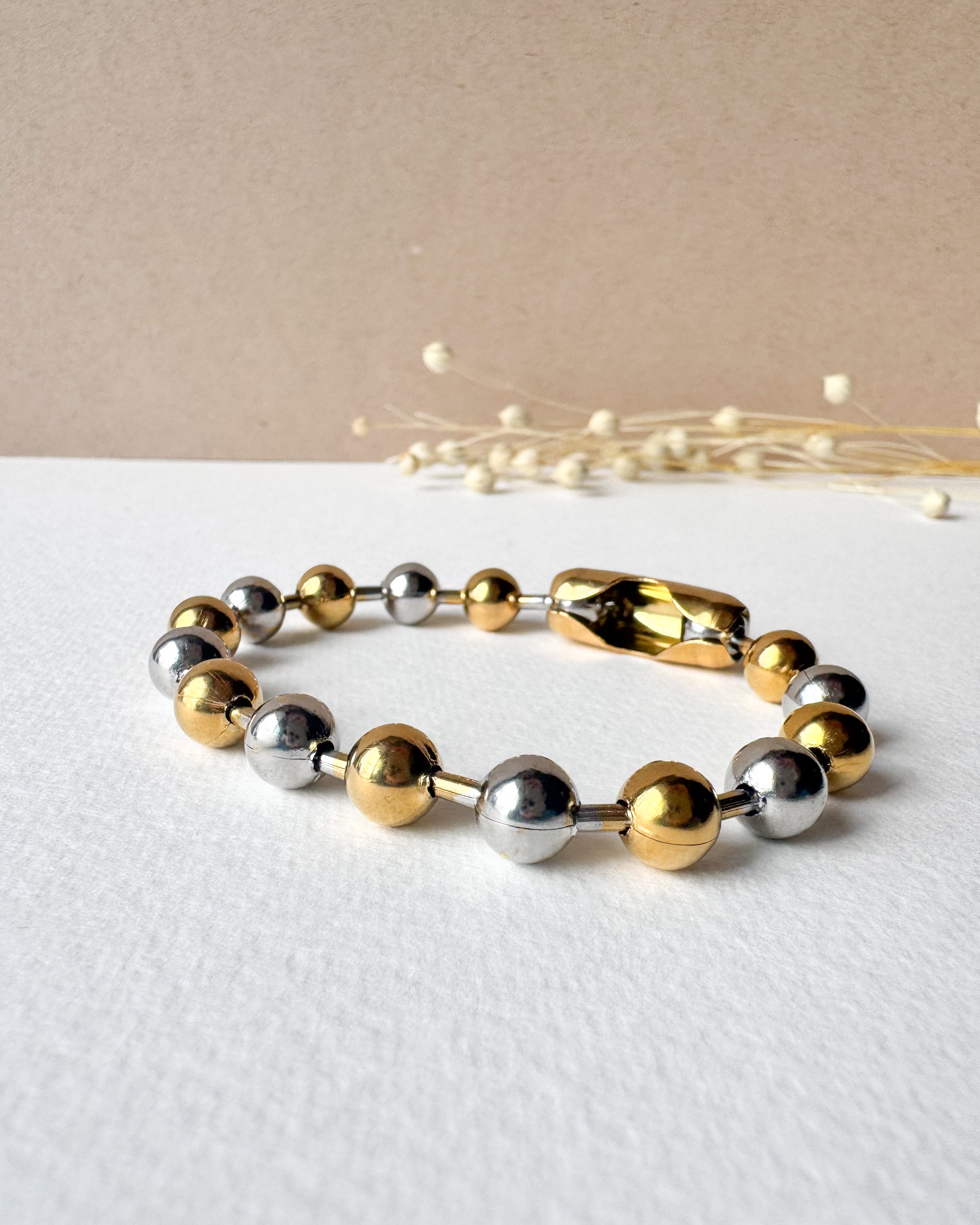 Silver & Gold Balls Bracelet