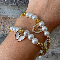 Pulseras Elásticas con Perlas