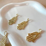 Big Hamsa Golden Style Charm