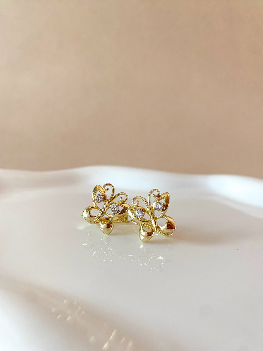 Butterfly Crystal Hoops