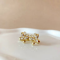 Butterfly Crystal Hoops
