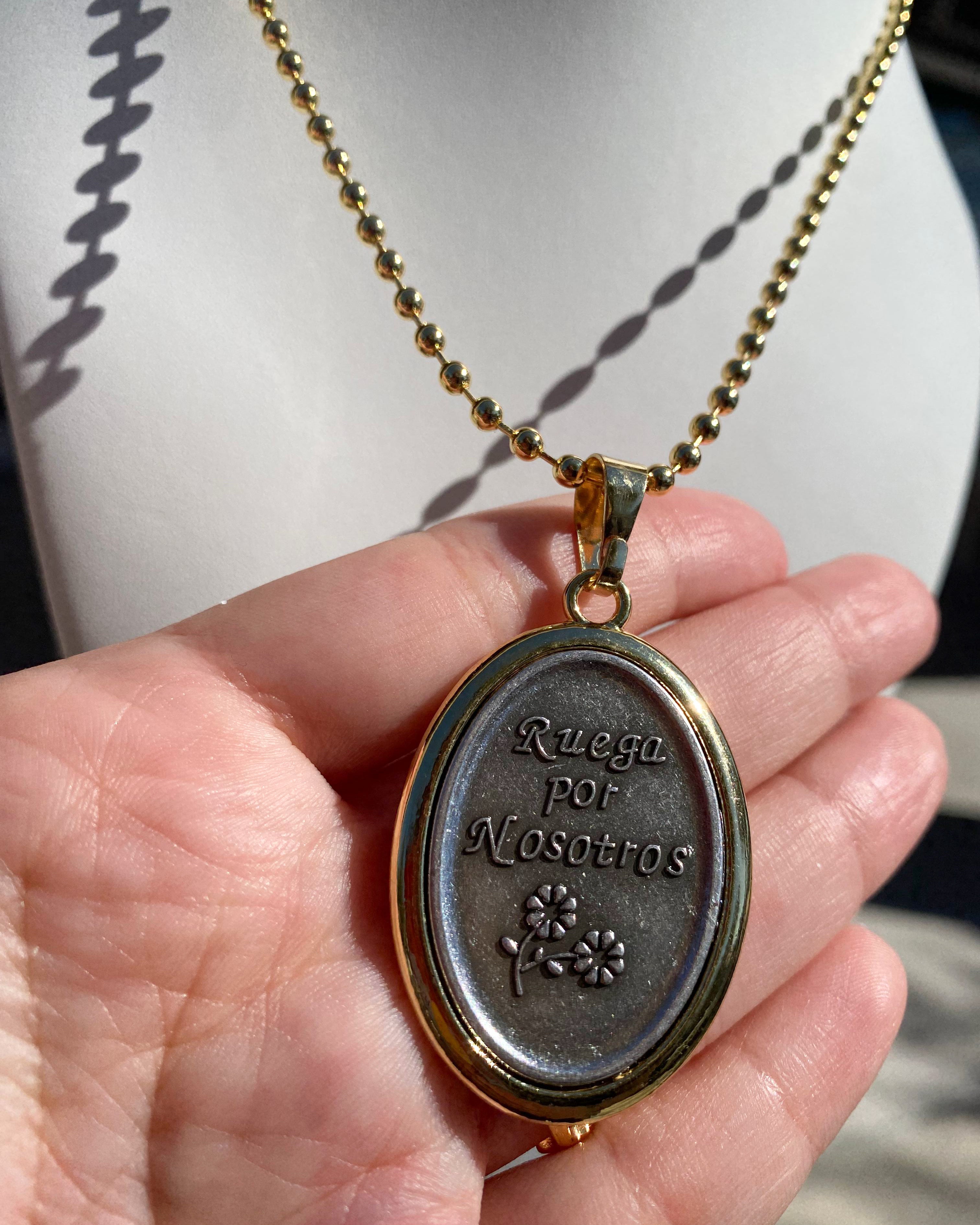 St. Judas Big 2 Gold Medal Necklace