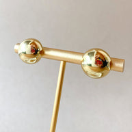 Golden Steel Circular Medium Earrings