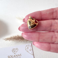 Little Golden Heart Silhouette Charm