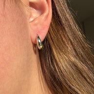 Gold & Silver Oval Hoops