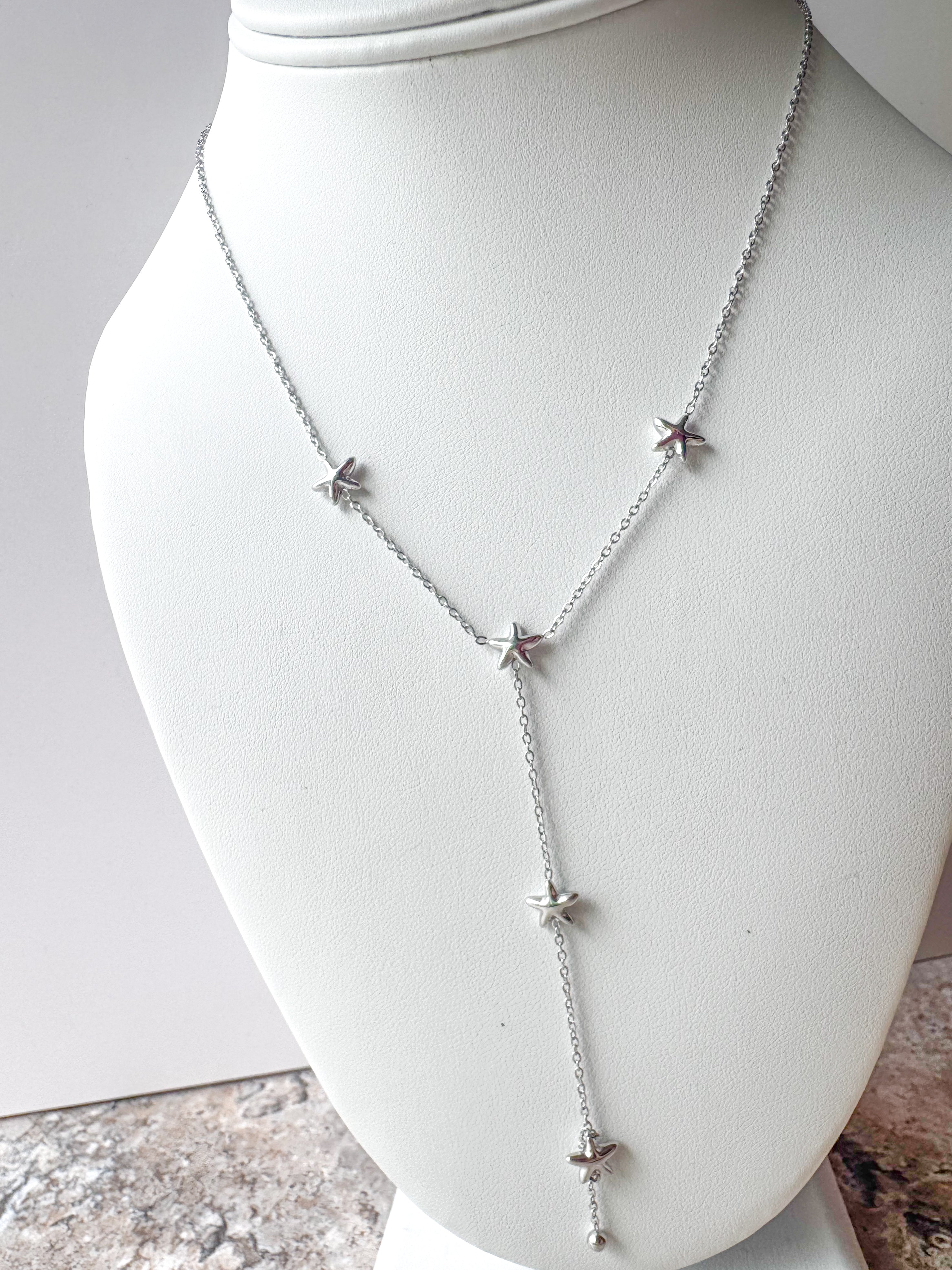 Silver & Gold Stars Necklace