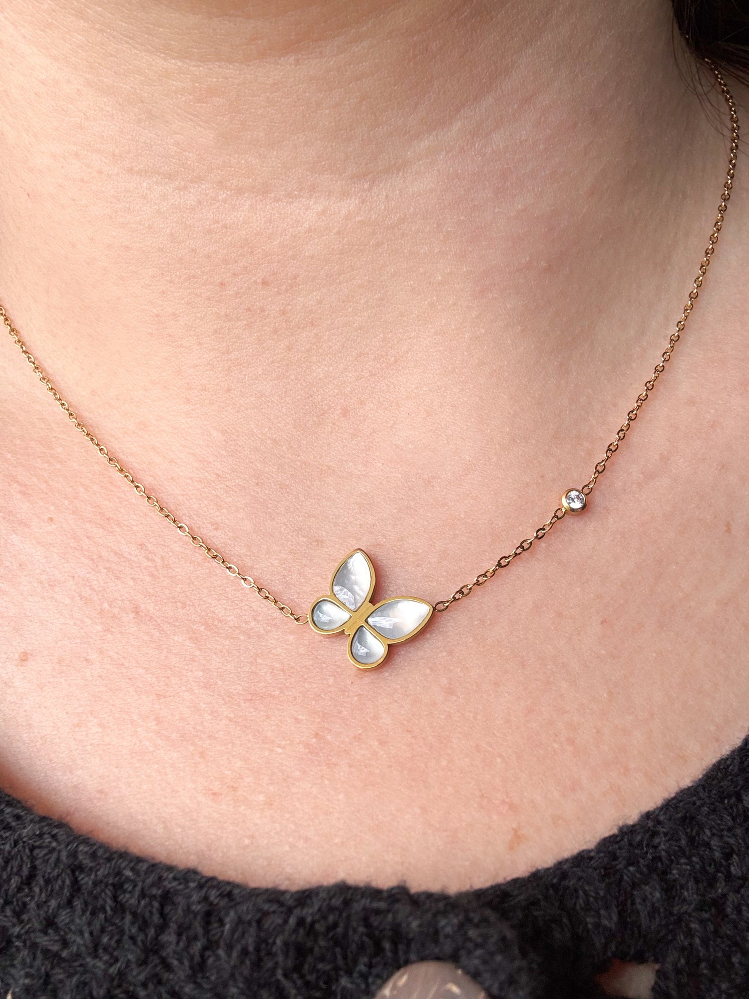 Butterfly 🦋 Mother of Pearl Necklace