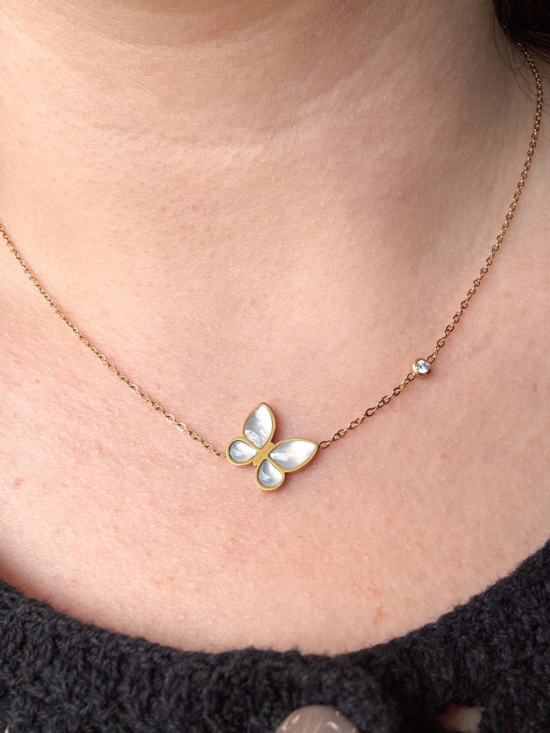 Butterfly 🦋 Mother of Pearl Necklace
