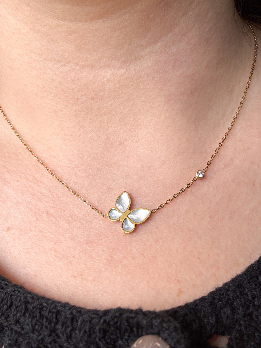 Butterfly 🦋 Mother of Pearl Necklace