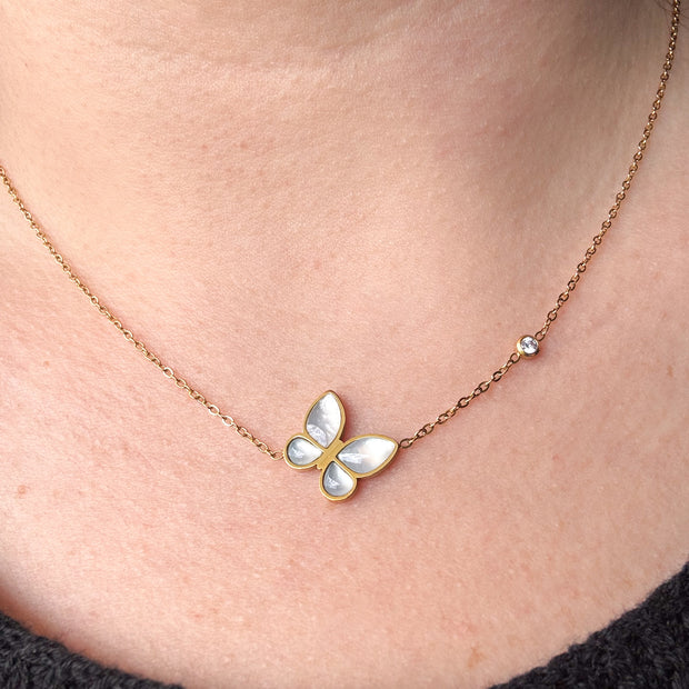 Butterfly 🦋 Mother of Pearl Necklace