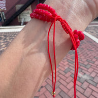 Red Crystals 3 Layers Heart Bracelet