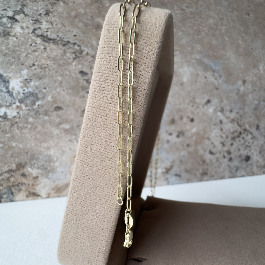 Paper Click 14k Solid Gold Bracelet