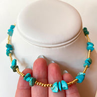 Turquoise & Tiger Eye Stones Beads Necklaces