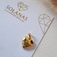 Little Golden Heart Silhouette Charm