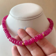 Fucsia Morganita Beads Necklace