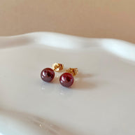 Red Ball Earrings