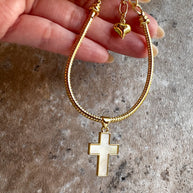 Cross Mother of Pearl Bracelet