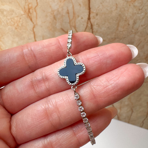 Silver Clovers Adjustable Bracelets