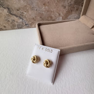 Knot Style 14k Solid Gold Earrings