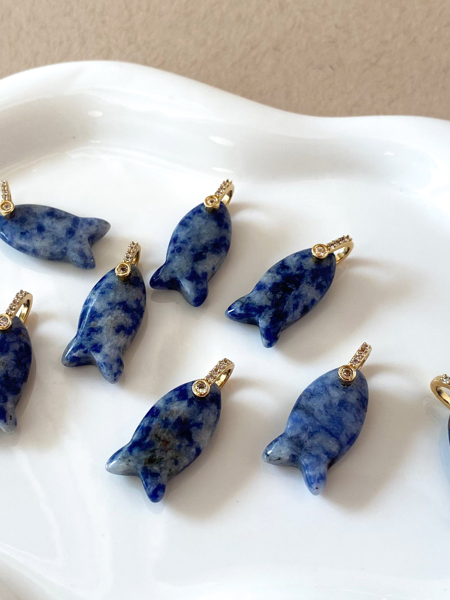 Sodalite Stone Fish Charms