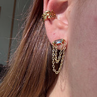 Blue Crystal Layers Earrings