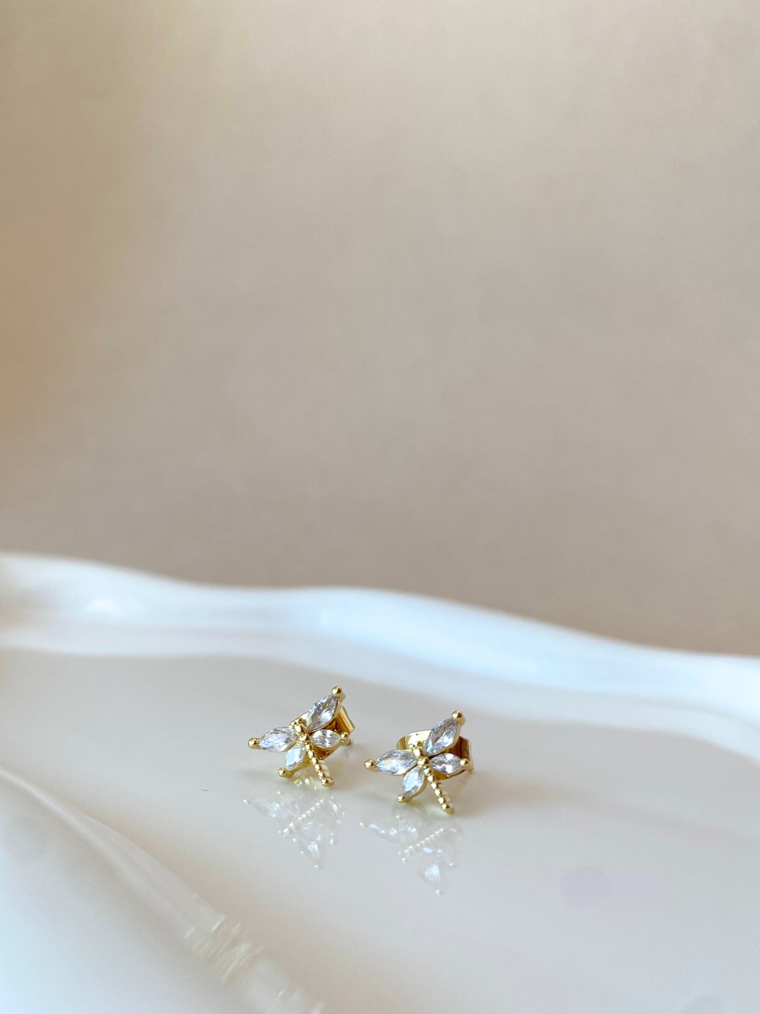 Dragonfly Crystal Earrings