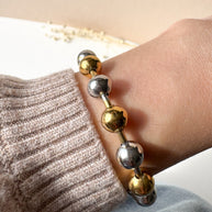 Silver & Gold Balls Bracelet