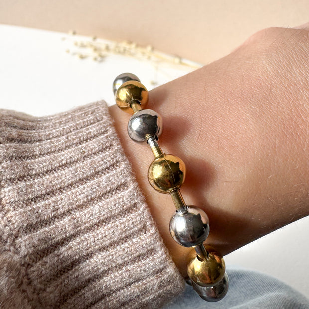 Silver & Gold Balls Bracelet