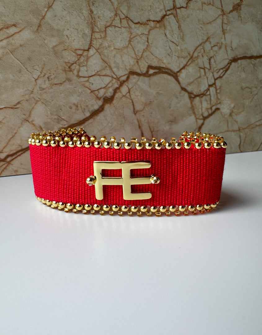 Pulsera Ajustable FE roja