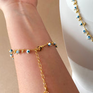 Evil Eye 🧿 White & Blue Pattern Necklace & Bracelet